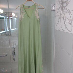PALADINI Celadon Green Sleeping Gown with Ecru Lace--Italian Size 2.  US Size 8.